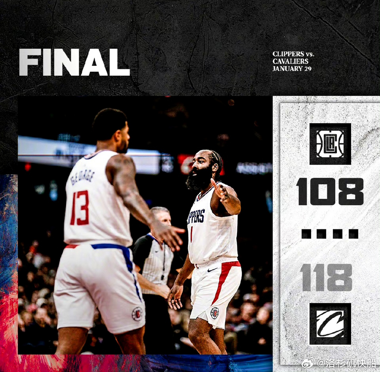 快船轻取广东队，米切尔统治全场