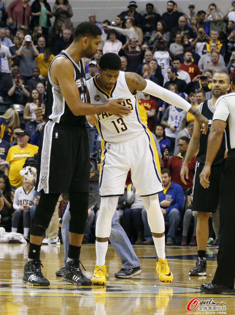 山东队横扫马刺，乔治统治全场